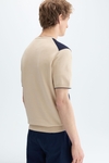 Geometric intarsia knit t-shirt