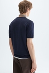 Origami intarsia knit t-shirt