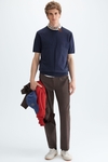 Origami intarsia knit t-shirt