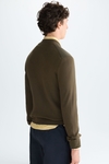 Quilted nylon knit bomber jacket