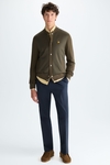Quilted nylon knit bomber jacket