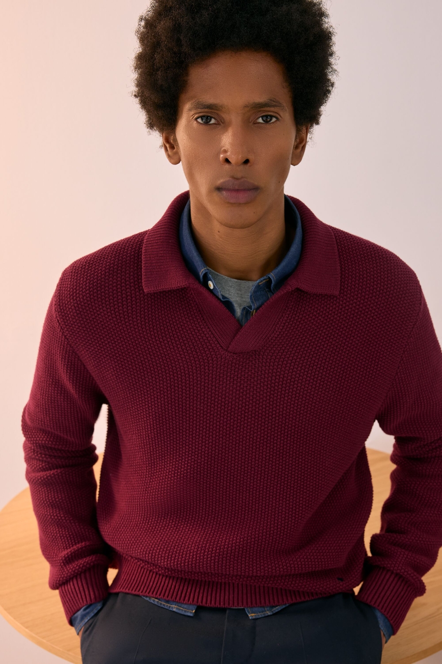 JERSEY ESTRUCTURA ALGODÓN CUELLO POLO