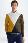 Colourblock pima cotton sweater