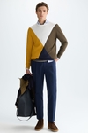 Colourblock pima cotton sweater