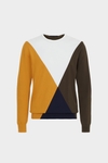 Colourblock pima cotton sweater