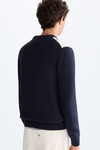 Diamond intarsia cotton sweater