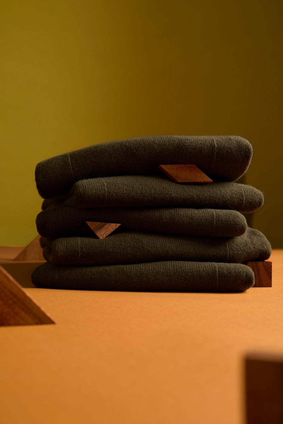 ORIGAMI JACQUARD LAMBSWOOL SWEATER