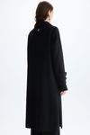 Double-faced wool double-breasted tailored coat