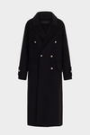 Double-faced wool double-breasted tailored coat