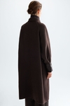 Chequered double-faced wool reversible coat