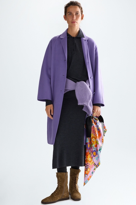 DOUBLE-FACED WOOL COCOON-FIT COAT
