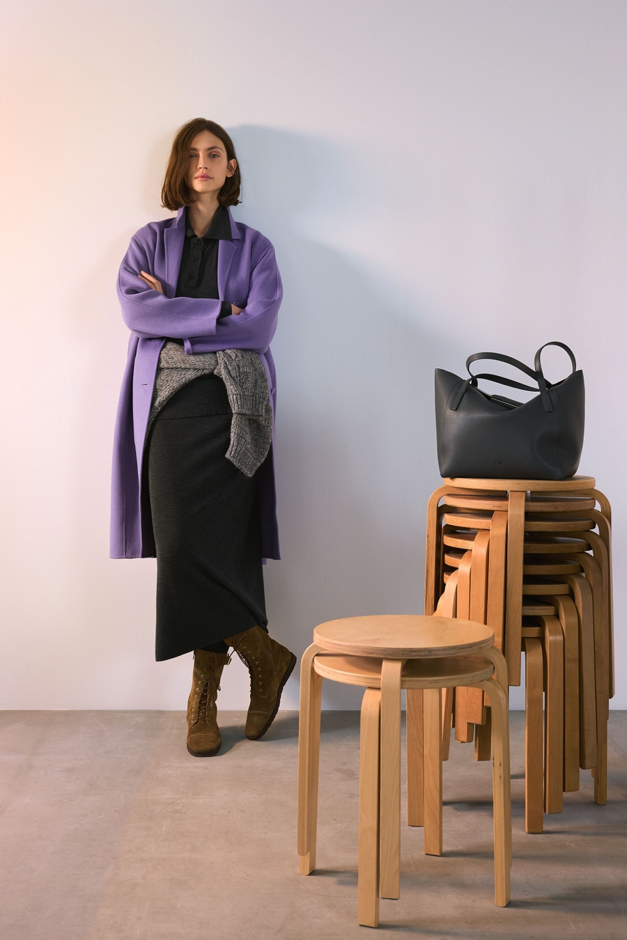 ABRIGO COCOON LANA DOBLE FAZ