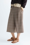 Chequered cool wool straight-leg bermuda shorts