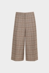 Chequered cool wool straight-leg bermuda shorts
