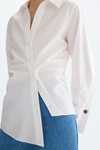 Cotton asymmetric fitted shirt