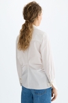 Cotton asymmetric fitted shirt