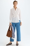Cotton asymmetric fitted shirt