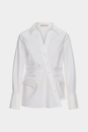 Cotton asymmetric fitted shirt