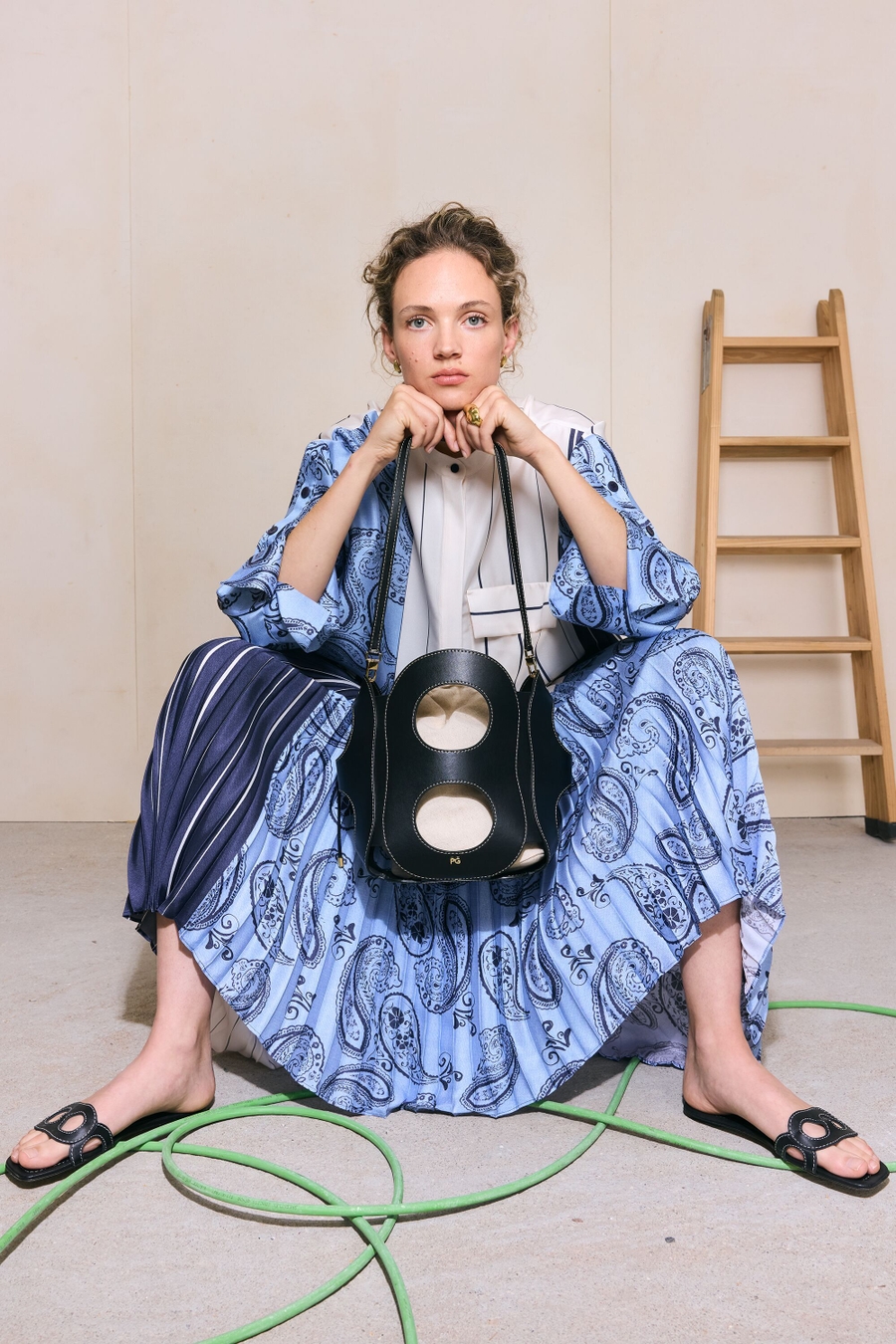 CAMISA EVASÉ TWILL ESTAMPADO PATCHWORK DENIM