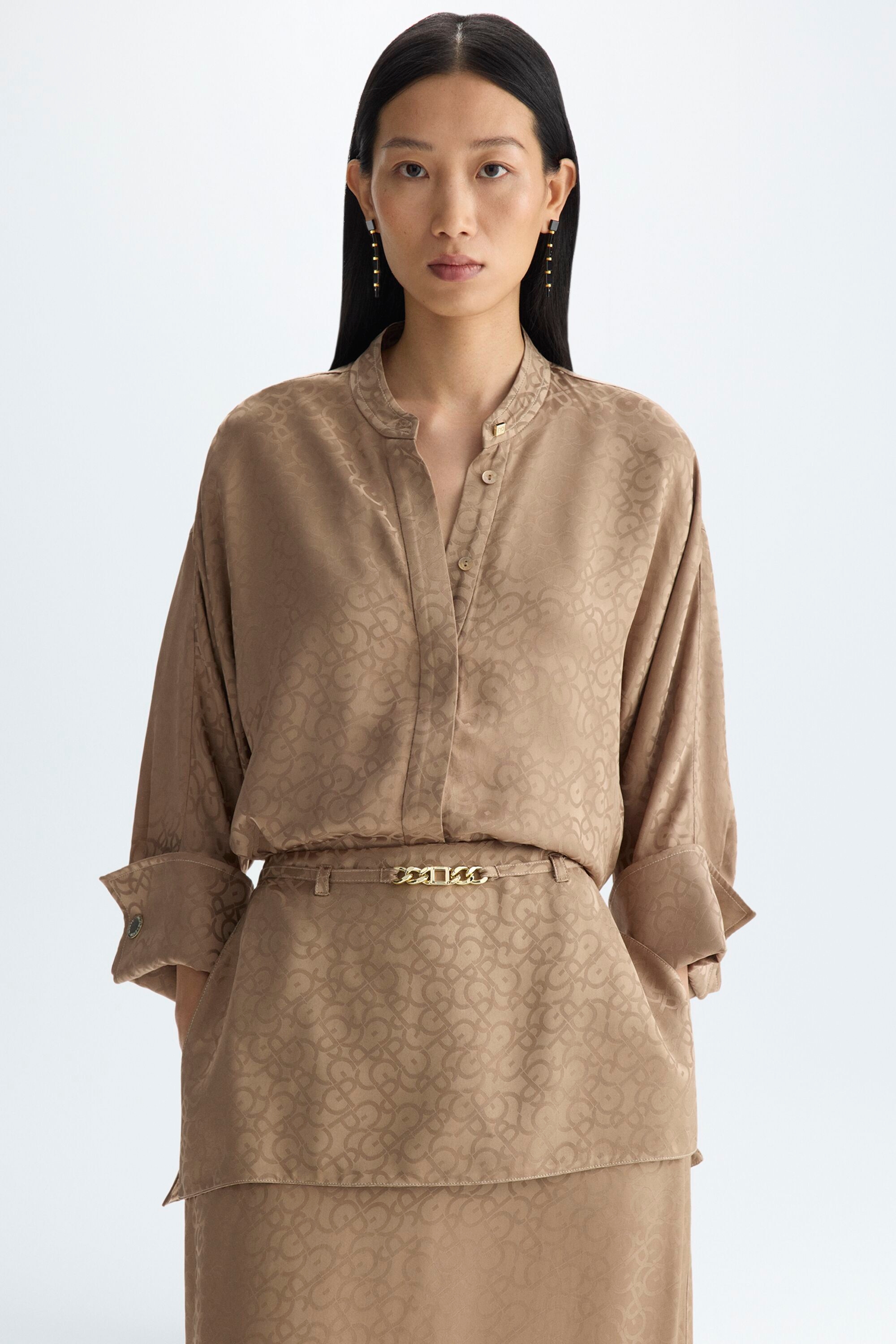 Gutenberg jacquard straight-fit shirt