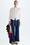 Technical cotton oversize shirt with snaps
