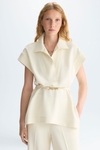 Puntini fitted top with belt