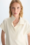 Puntini fitted top with belt