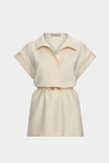 Puntini fitted top with belt
