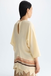 Gambito Gutenberg print twill fitted top