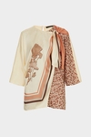 Gambito Gutenberg print twill fitted top