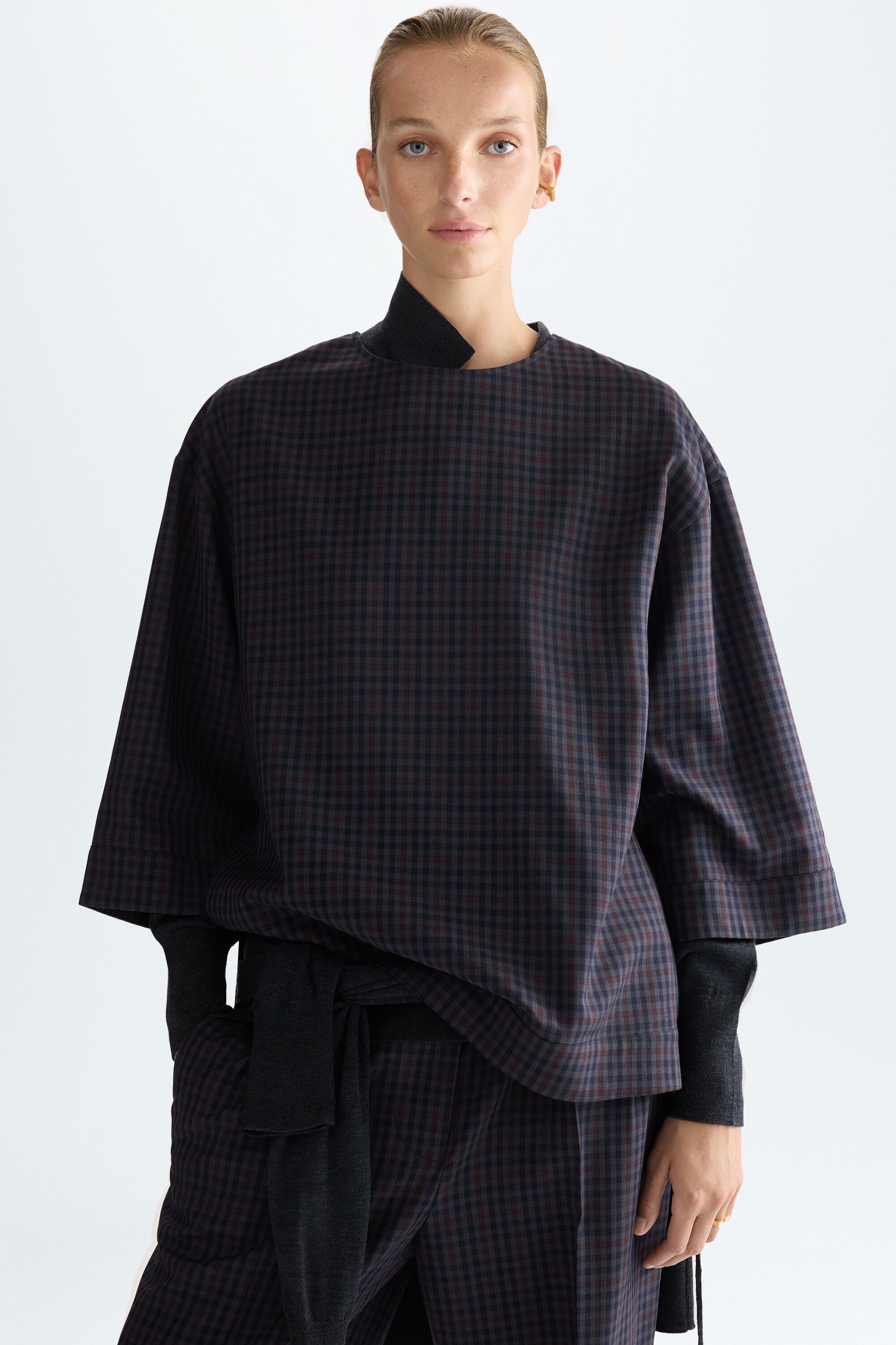 Cool Wool effect oversize blouse