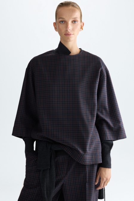 COOL WOOL EFFECT OVERSIZE BLOUSE
