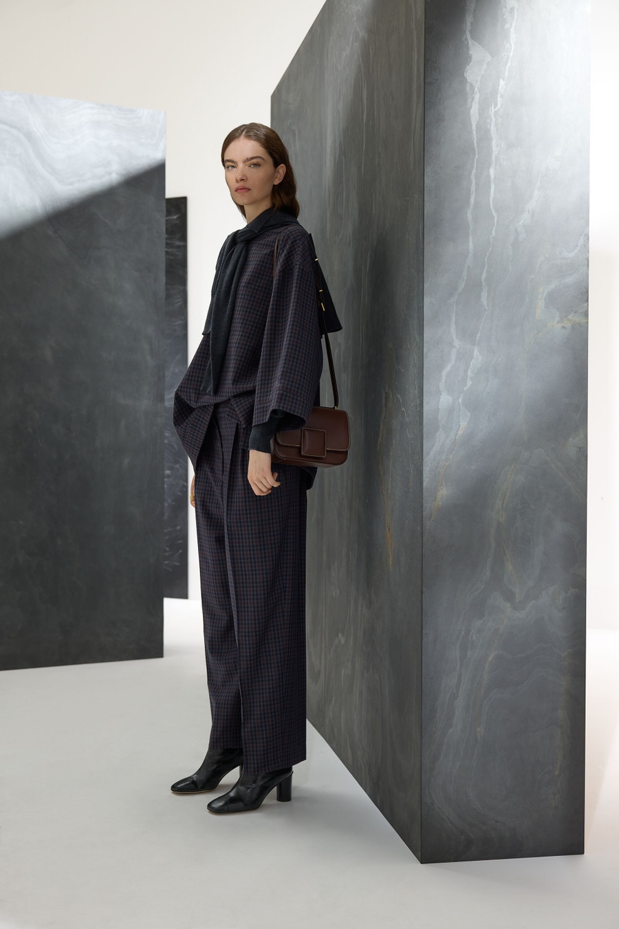 COOL WOOL EFFECT OVERSIZE BLOUSE