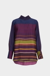 Milrayas print twill straight-fit blouse