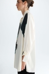 Pincelada Ocho print twill A-line shirt