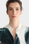 Pincelada Ocho print twill A-line shirt