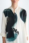 Pincelada Ocho print twill A-line shirt