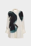 Pincelada Ocho print twill A-line shirt