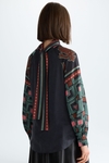 Africubo Ornamental print cupro oversize blouse