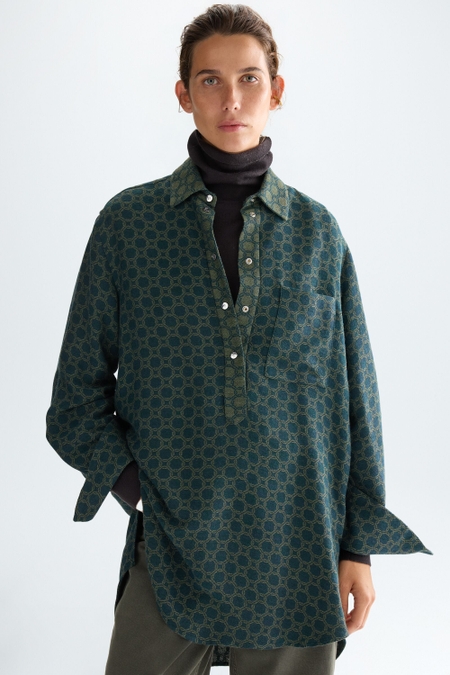 JACQUARD OVERSIZE LONG SHIRT