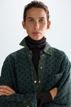 Jacquard oversize long shirt