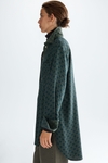 Jacquard oversize long shirt