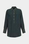 Jacquard oversize long shirt