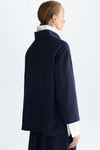 Crepe oversize shirt with snaps