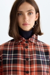 Chequered cotton twill straight-fit shirt