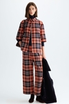 Chequered cotton twill straight-fit shirt