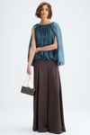 Semi-sheer chiffon balloon blouse