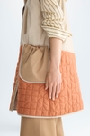 Bauhaus-quilted technical cotton flannel A-line gilet