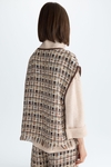 Tweed straight-fit short gilet