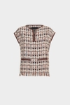 Tweed straight-fit short gilet